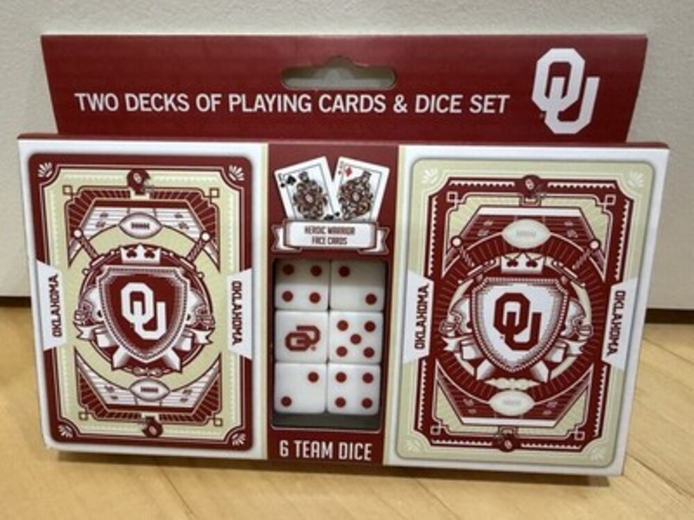 MasterPieces University of Oklahoma Sooners Two Decks Playing Cards 6 Dice NWT